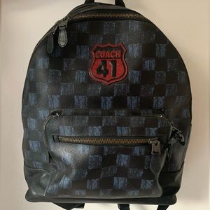 Men’s Leather Coach Backpack